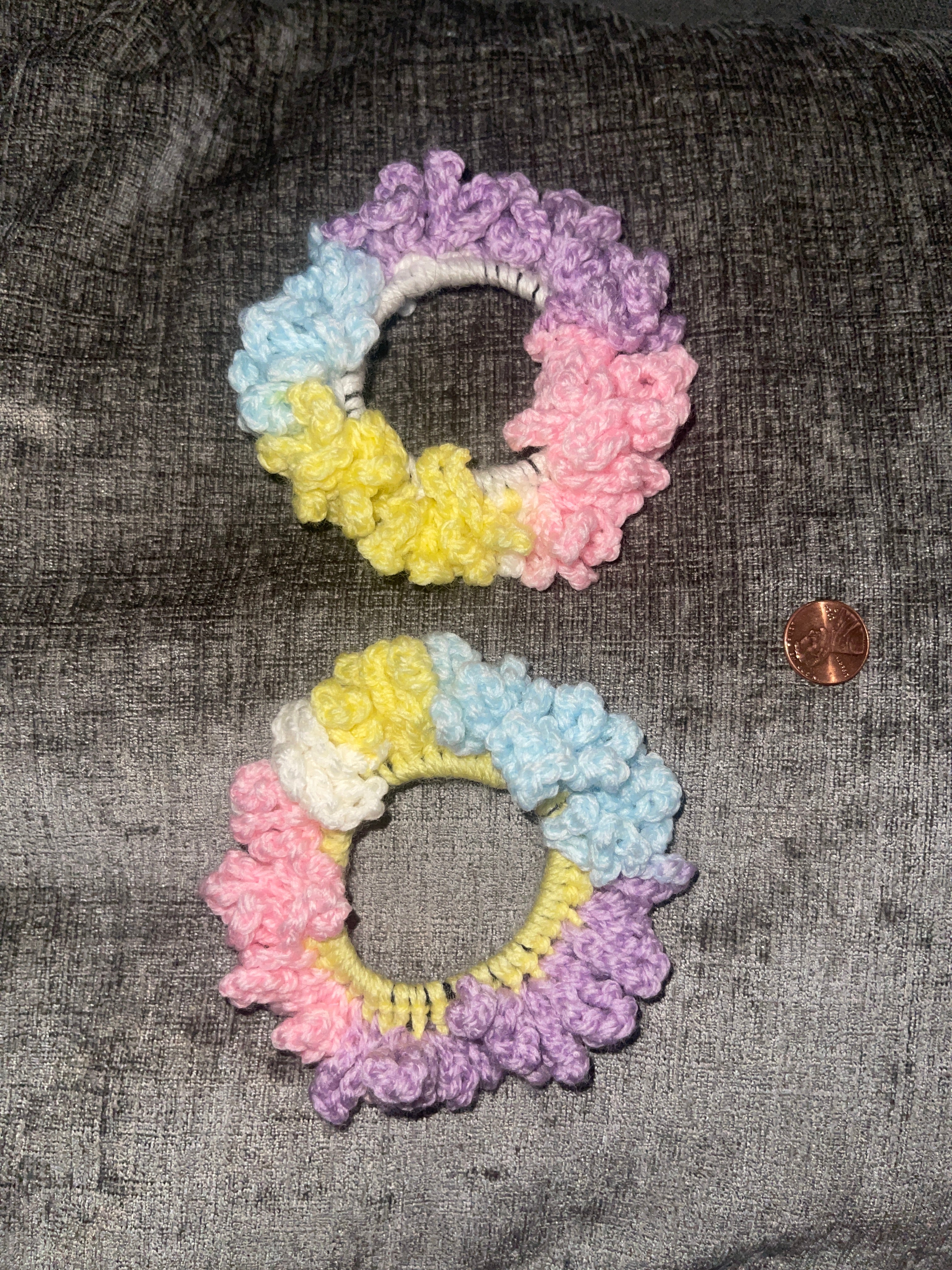Pastel Rainbow Scrunchies