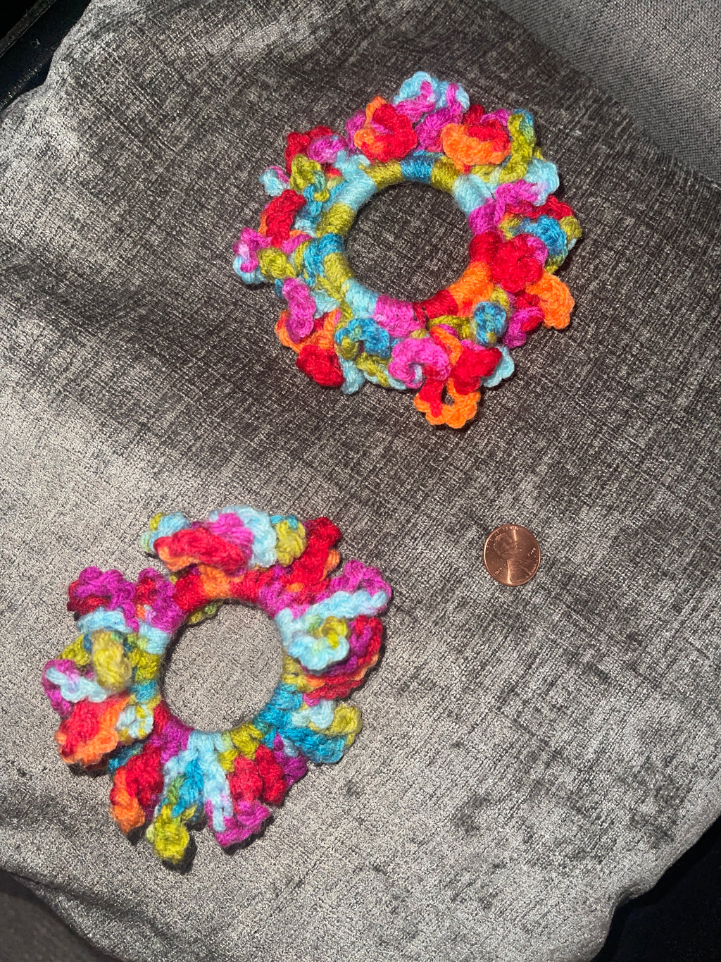 Coral Fire Scrunchies
